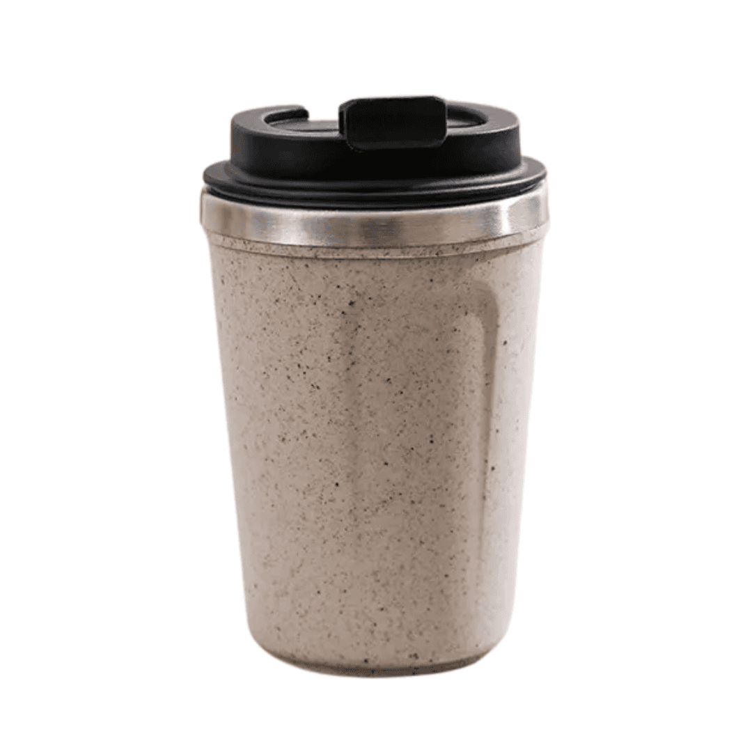 Customisable 350ml Eco-Friendly Wheat Straw Coffee Tumbler
