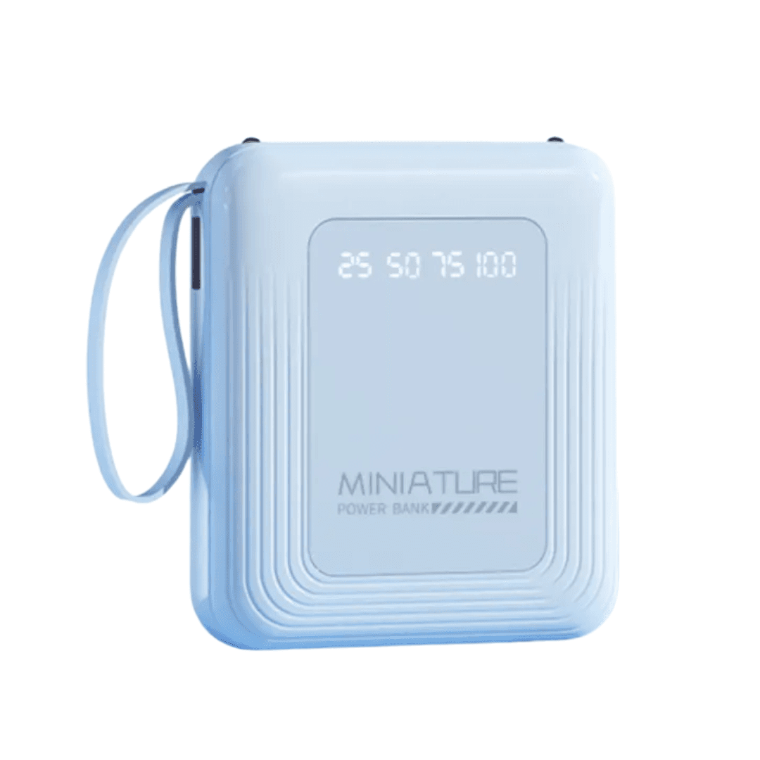 4-in-1 LED Power Bank with Built-in Cables