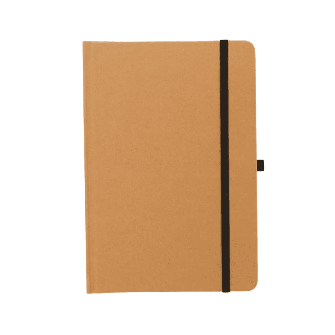 Eco Kraft Hardcover Notebook with Bookmark & Elastic Band (A5)