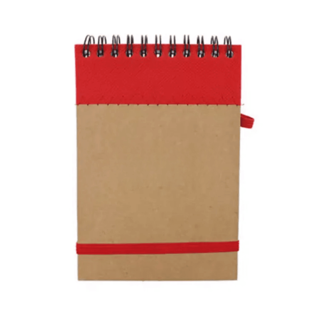 Custom Eco Spiral Notebook with Elastic Band & Pen Holder