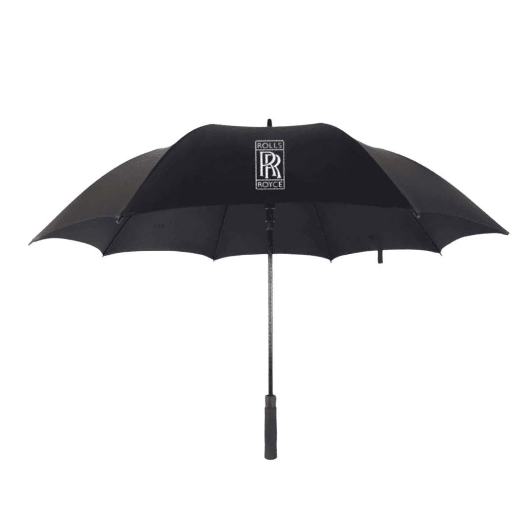 Executive Black Golf Umbrella with Custom Logo