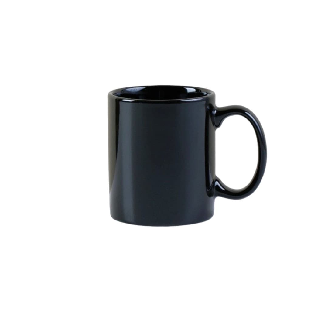 Custom Black‑Gloss Mug with Gold Handle – 350 ml