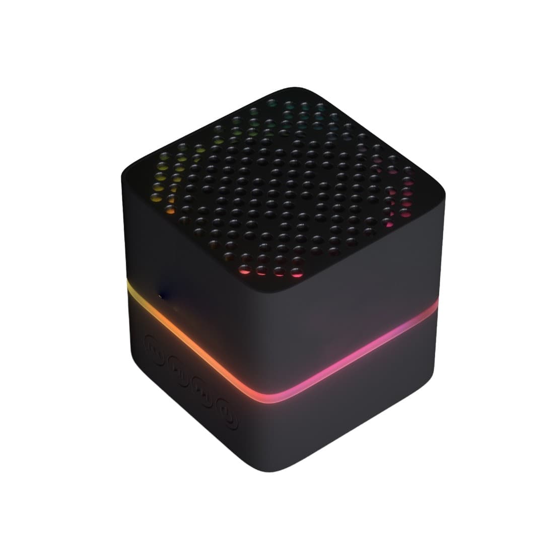 Eco‑Bamboo Cube Bluetooth Speaker