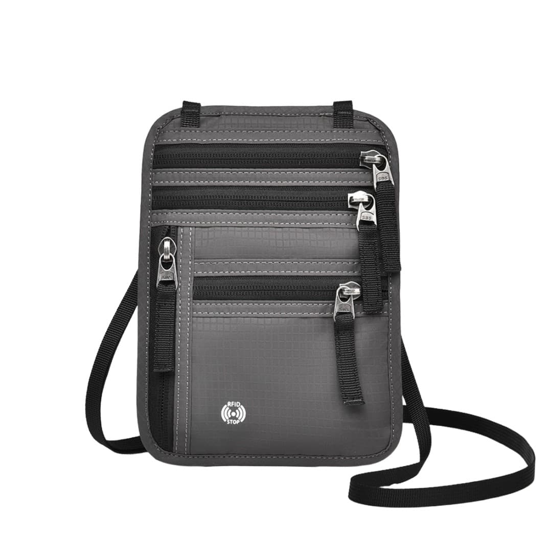 RFID-Shield Passport-Safe Cross-Body Pouch