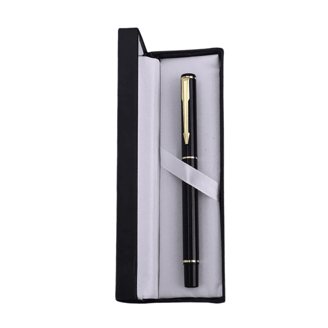 Luxury Gift Box Rollerball Pen with Gold Etched Cap