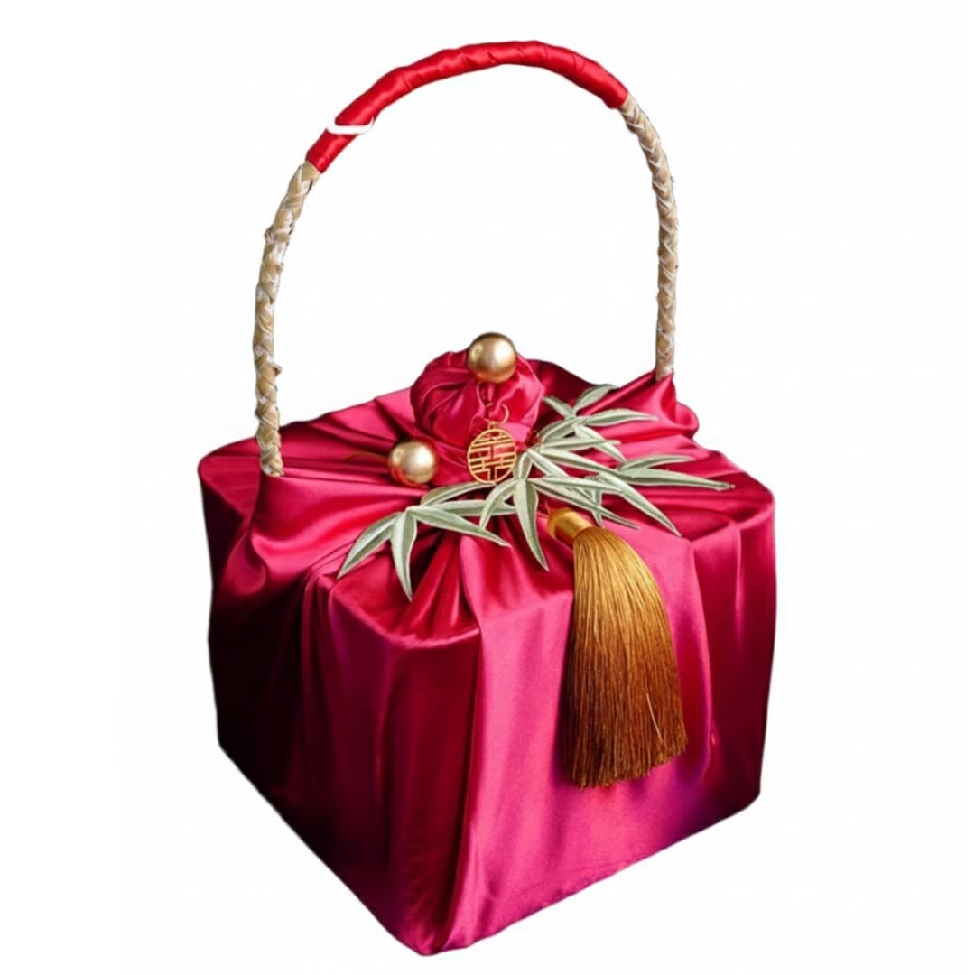 Luxury Silk Wrap Gift Box with Handle