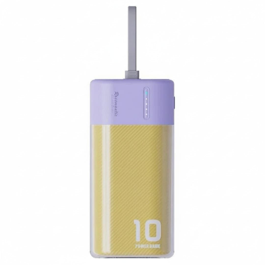 TwistCharge 10,000mAh Vertical Power Bank with Integrated Strap Cable