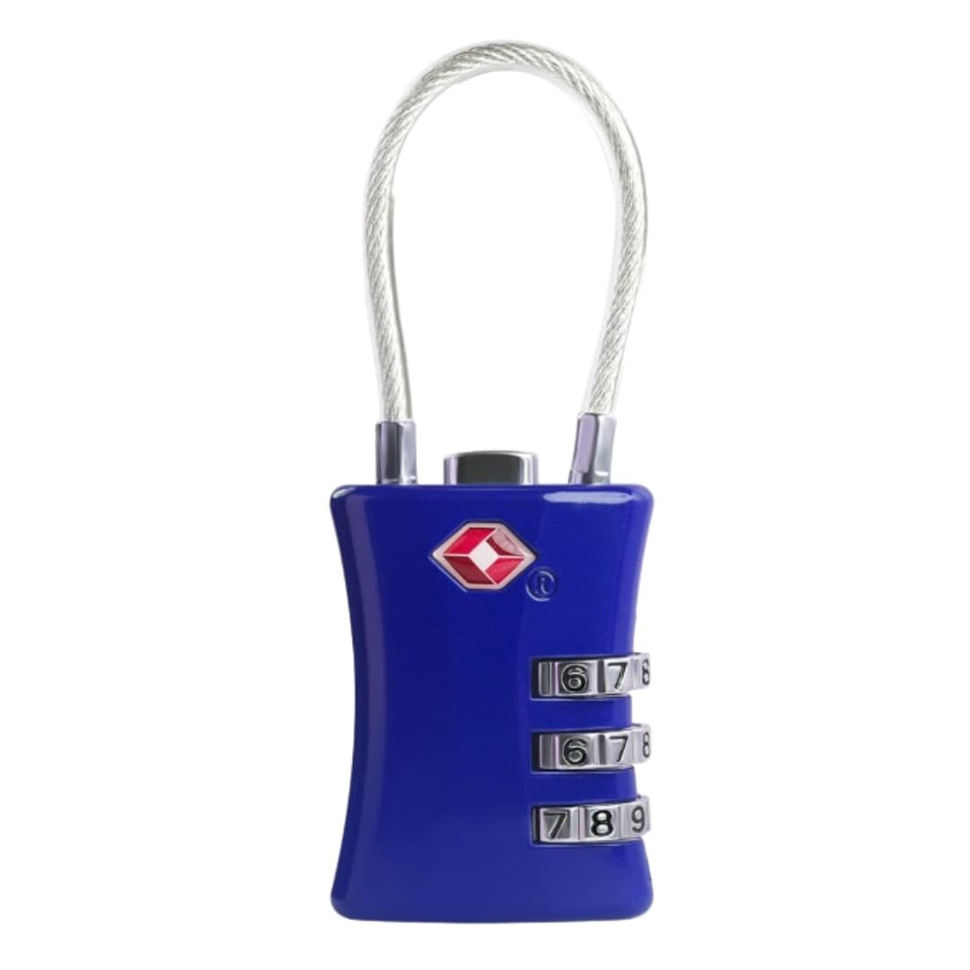 Metal TSA Cable Lock – 3-Digit Combination Travel Security Lock (Universal Fit)