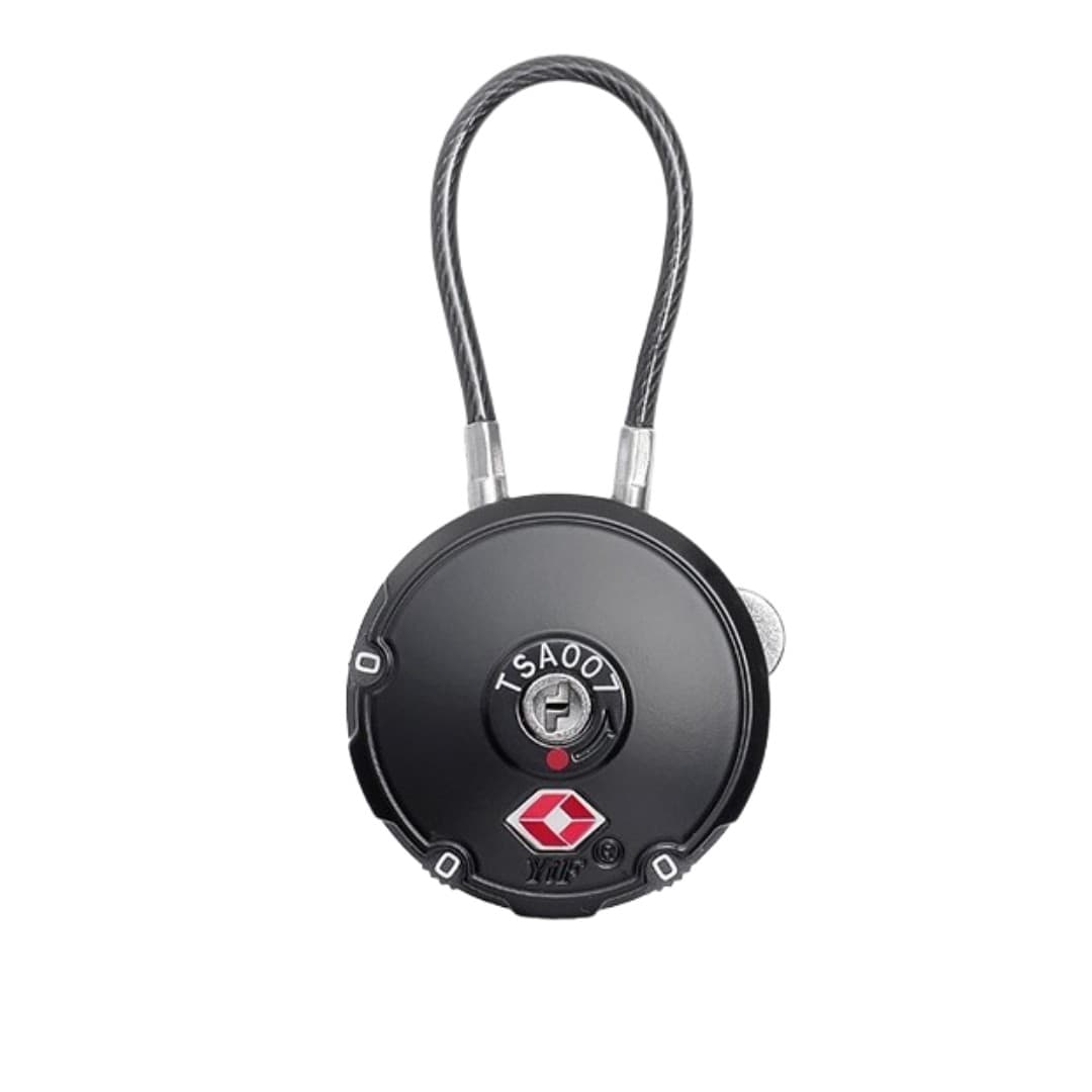 TSA Round Cable Lock – Anti-Theft Travel Lock with 3-Digit Code