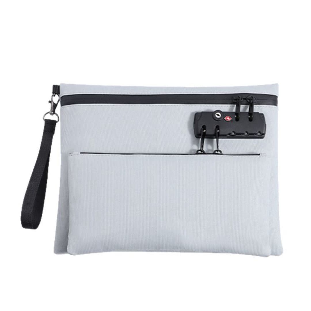 Anti-Theft Travel Pouch — Double-Layer Password Lock Wrist Bag (29×22cm)
