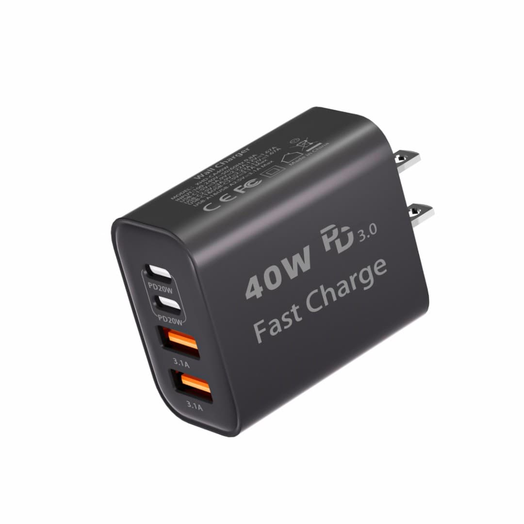 40W Dual-Port Fast Charger (USB-C + USB-A)