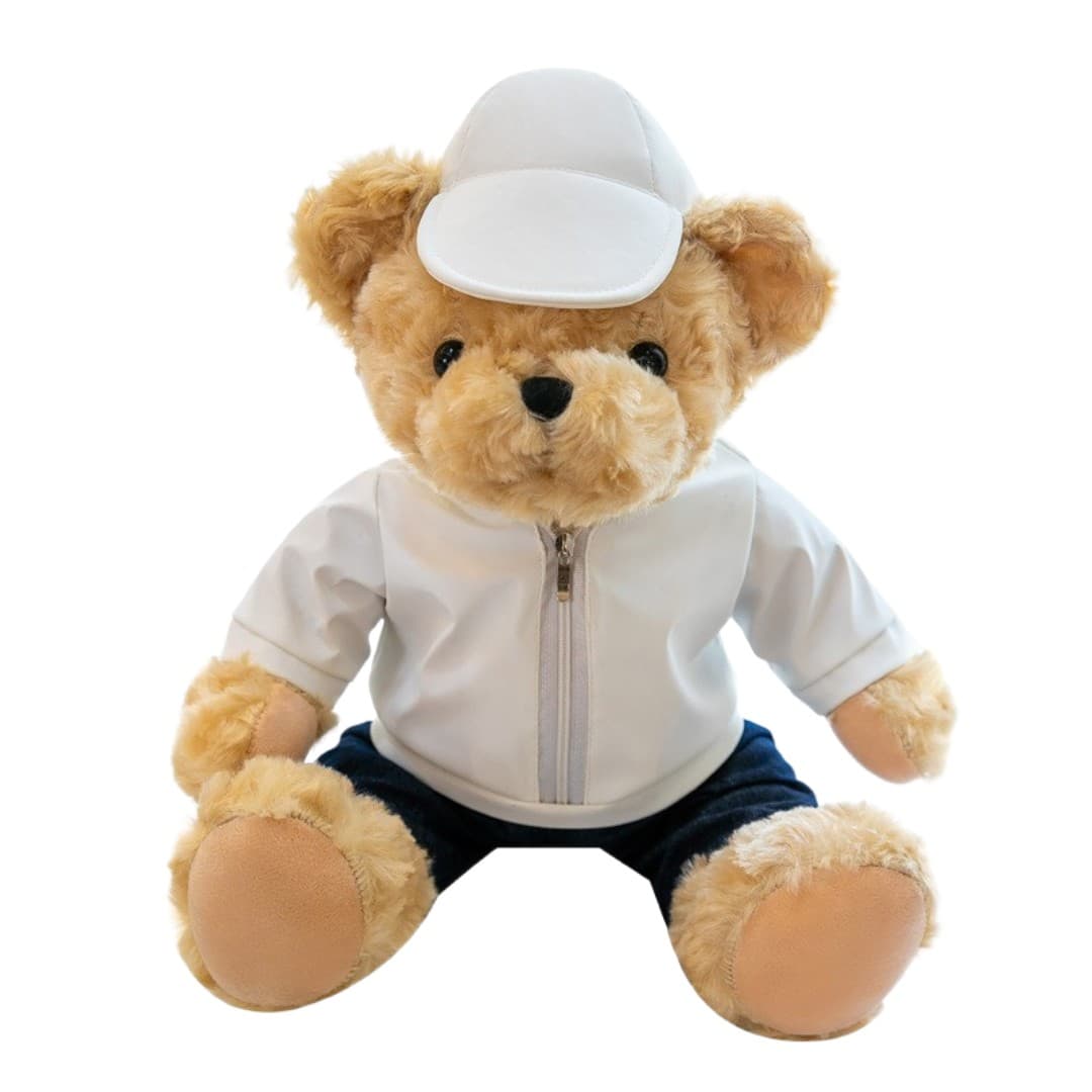 Custom Branded Plush Bear with Jacket & Cap