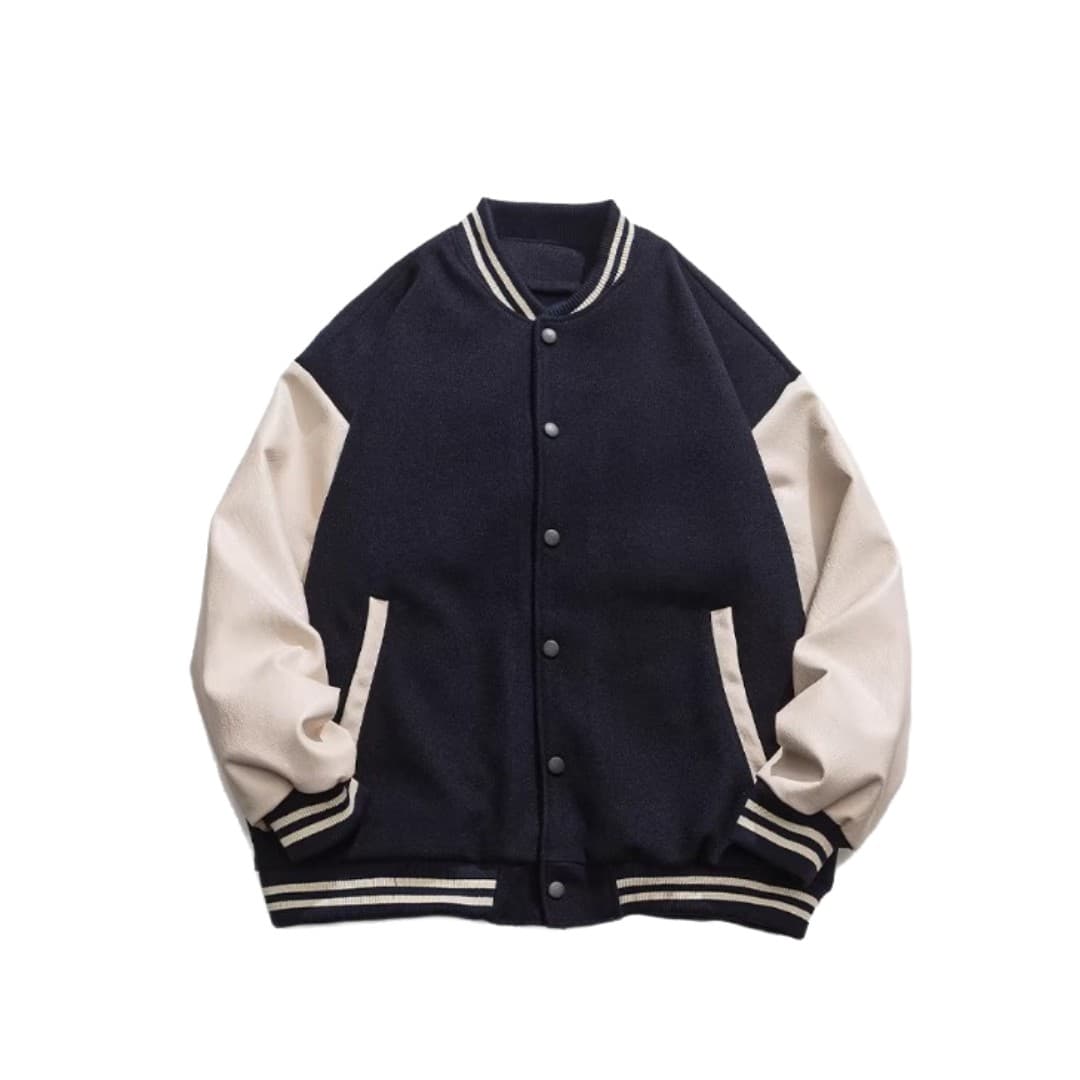 Button-Front Varsity Jacket (Unisex | Custom Logo Ready)
