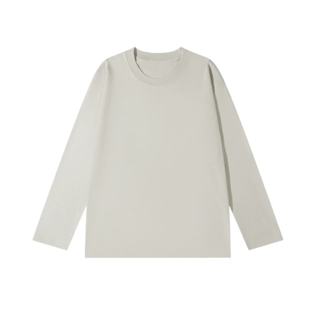Heavyweight Cotton Long Sleeve T-Shirt (300gsm | Unisex | Custom Logo Printing)